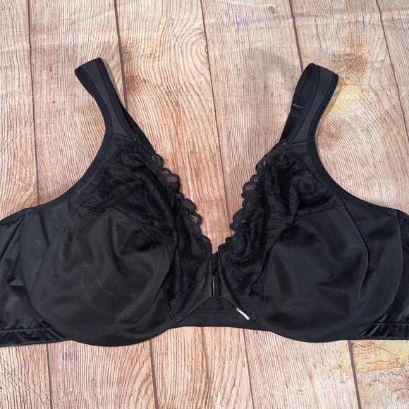 Other - Black Underwire Lace Full Coverage Bra Size 38C
